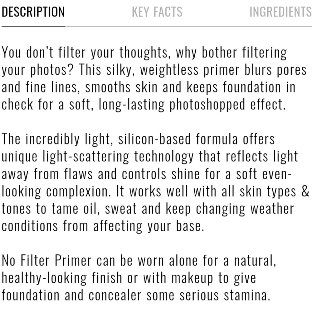IL MAKIAGE - No Filter Poreless Base Smoothing Primer - Picture 2 of 6